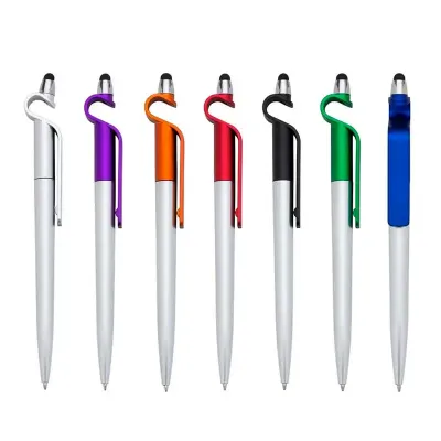 Caneta Plastica Touch Com Suporte
