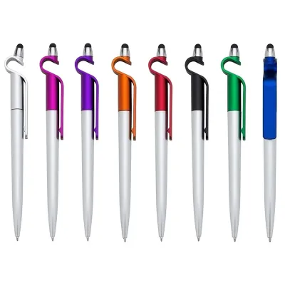 Caneta Plastica Touch Com Suporte Lnr13499