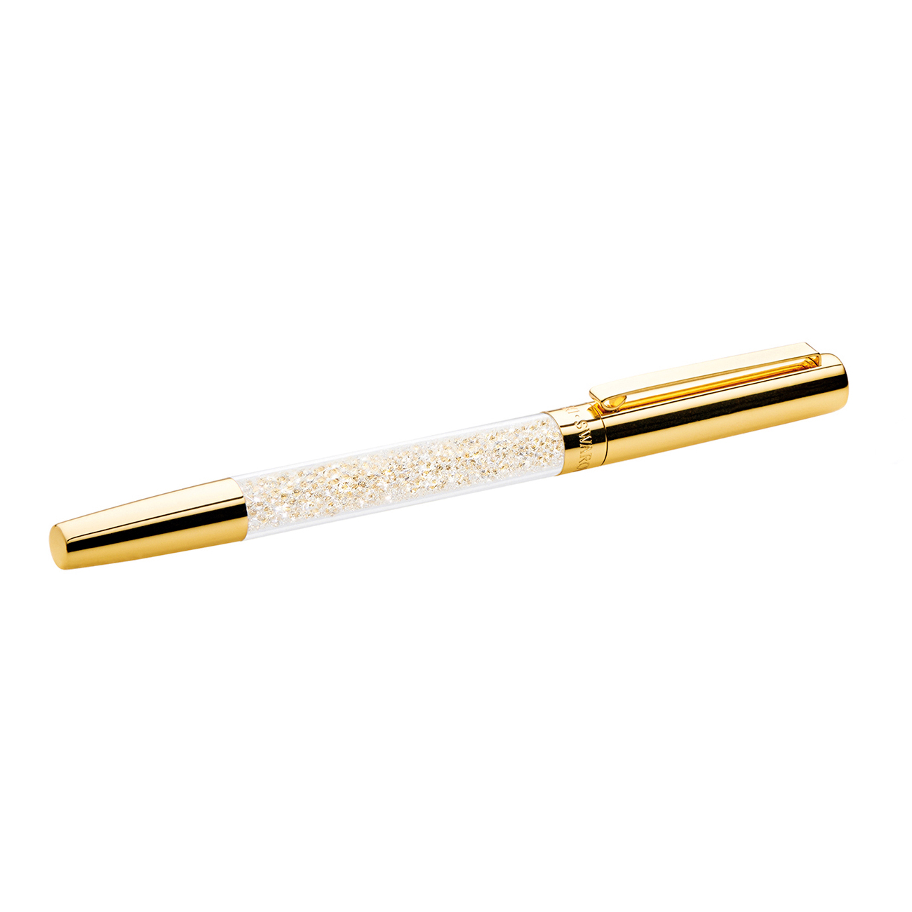 Caneta Rolleball Swarovski Crystalline Stardust Dourada
