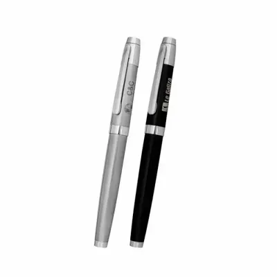 Caneta Rollerball Com Corpo Metalico