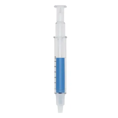 Caneta Seringa Marca Texto Azul