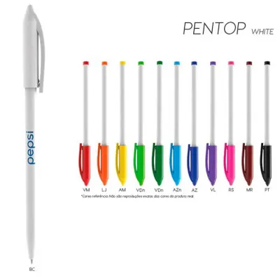 Canetas Personalizadas Pentop White