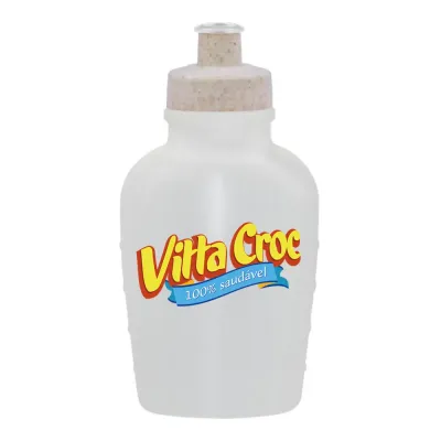 Cantil 500ml Tampa Fibra Madeira Palha