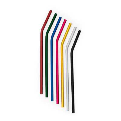 Canudo Curvado 218mm em Aluminio Com Pintura Fosca