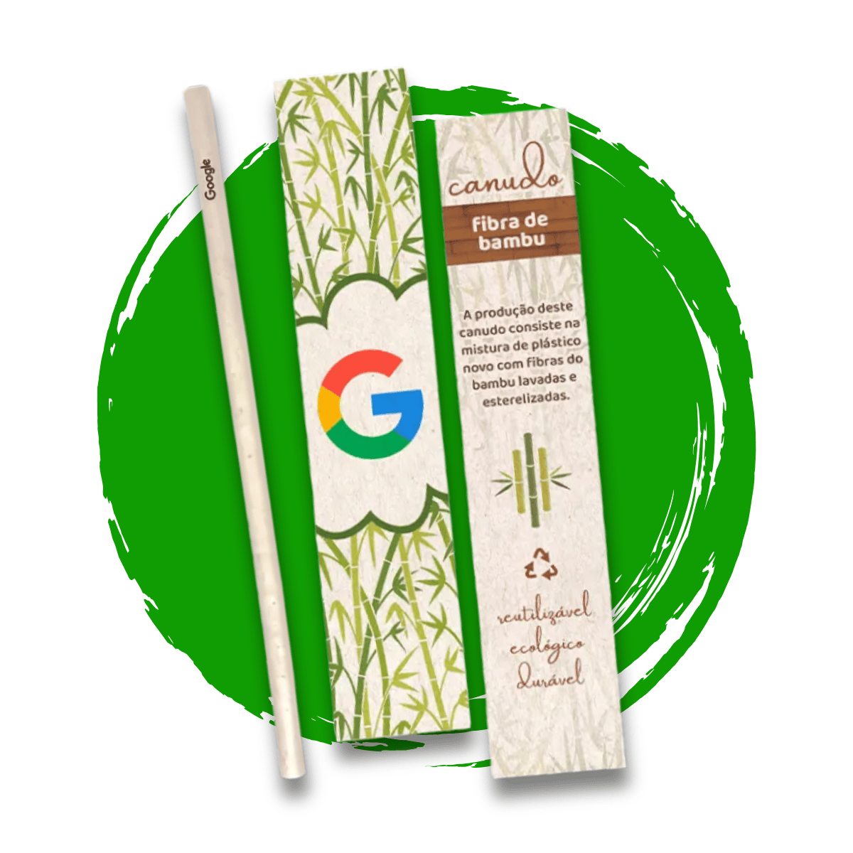 Canudo de fibra de bambu