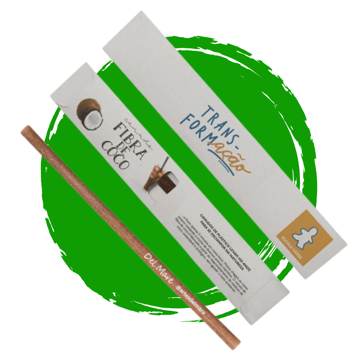 Canudo Fibra de coco Envelope