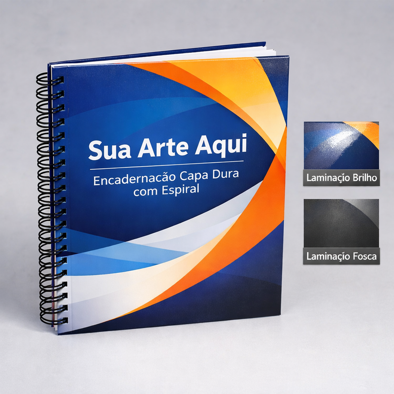 Capa Dura Personalizada com Espiral
