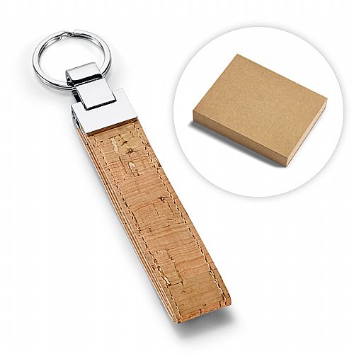 Chaveiro em Cortiça e metal Personalizado