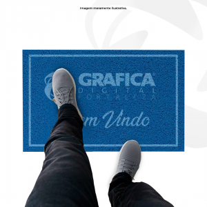 CAPACHO TAPETE PERSONALIZADO 120x80cm Trama Vinílica 1X0 Corte Reto Espessura de 12mm