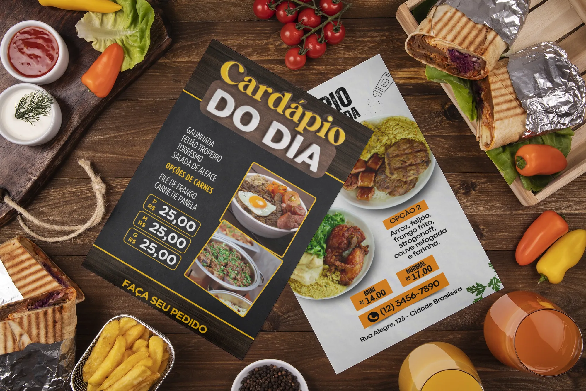 Cardápio em Papel