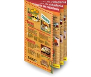 Cardápios 8 Páginas com Dobra Reciclato 250g 210x300mm