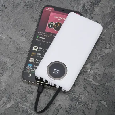 Carregador Power Bank 10000mah Personalizado Com Lanterna