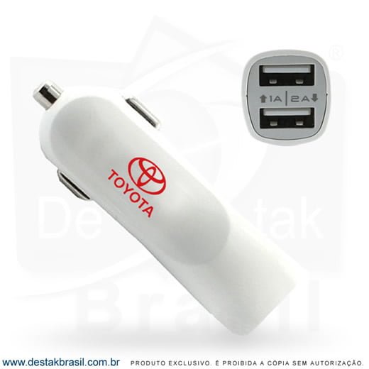 Carregador veicular USB personalizado