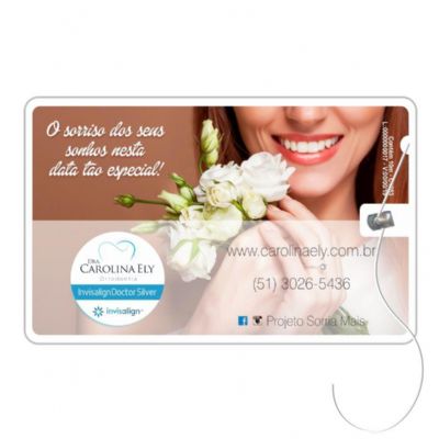Cartao Com Fio Dental Carolina Ely 10 Metros