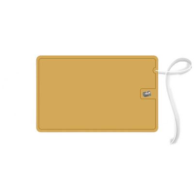 Cartão com fio dental dourado