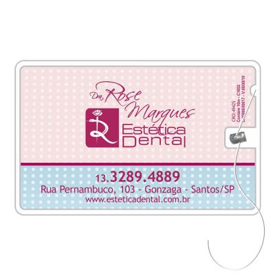 Cartao Com Fio Dental Promocional Sabor Menta