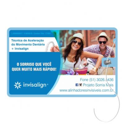 Cartão com fio dental sabor menta personalizado