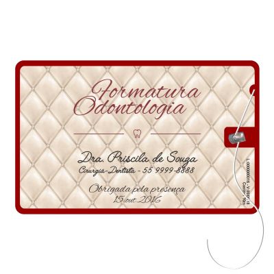 Cartao de Formatura Com Etiqueta Colada