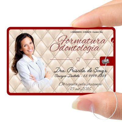 Cartão de Formatura com Fio Dental e chapinha de corte