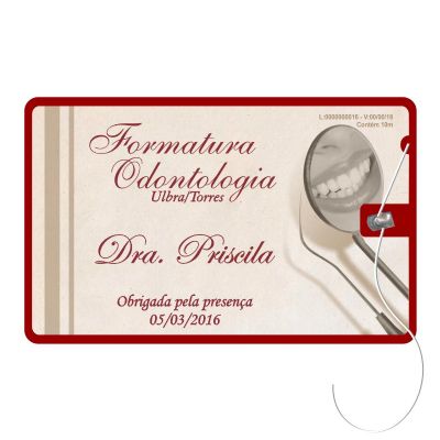 Cartao de Formatura Com Fio Dental Odontologia