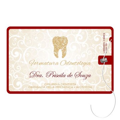 Cartão de Formatura com Fio Dental personalizado