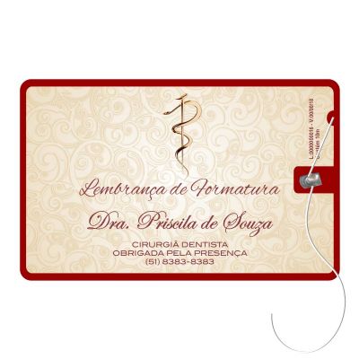 Cartao de Formatura Com Fio Dental Sabor Menta