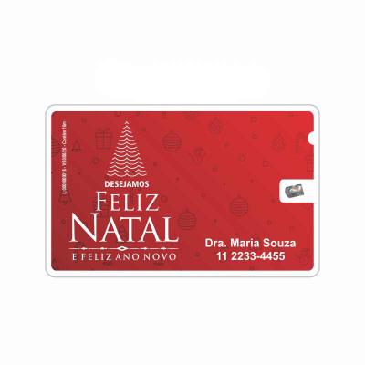 Cartão de Natal com fio dental