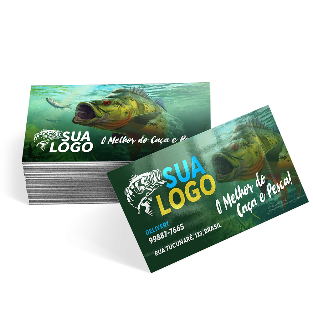 Cartão de Visita Couchê 250g Verniz UV Total Frente 4x4 - 10.000 unidades