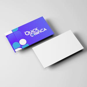 Cartão de visita Express 9x5cm Papel Couchê 300g Impressão Digital