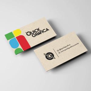 Cartão de visita Papel Reciclato 9x5cm Papel Reciclato 250g 4x4