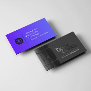 Cartão de visita Premium 9x5cm Papel Couchê 300g 4x0
