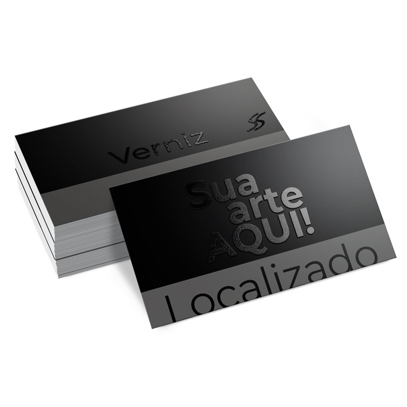 Cartão de Visita Verniz Localizado
