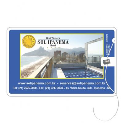 Cartão em PS, personalizado com fio dental sabor de menta