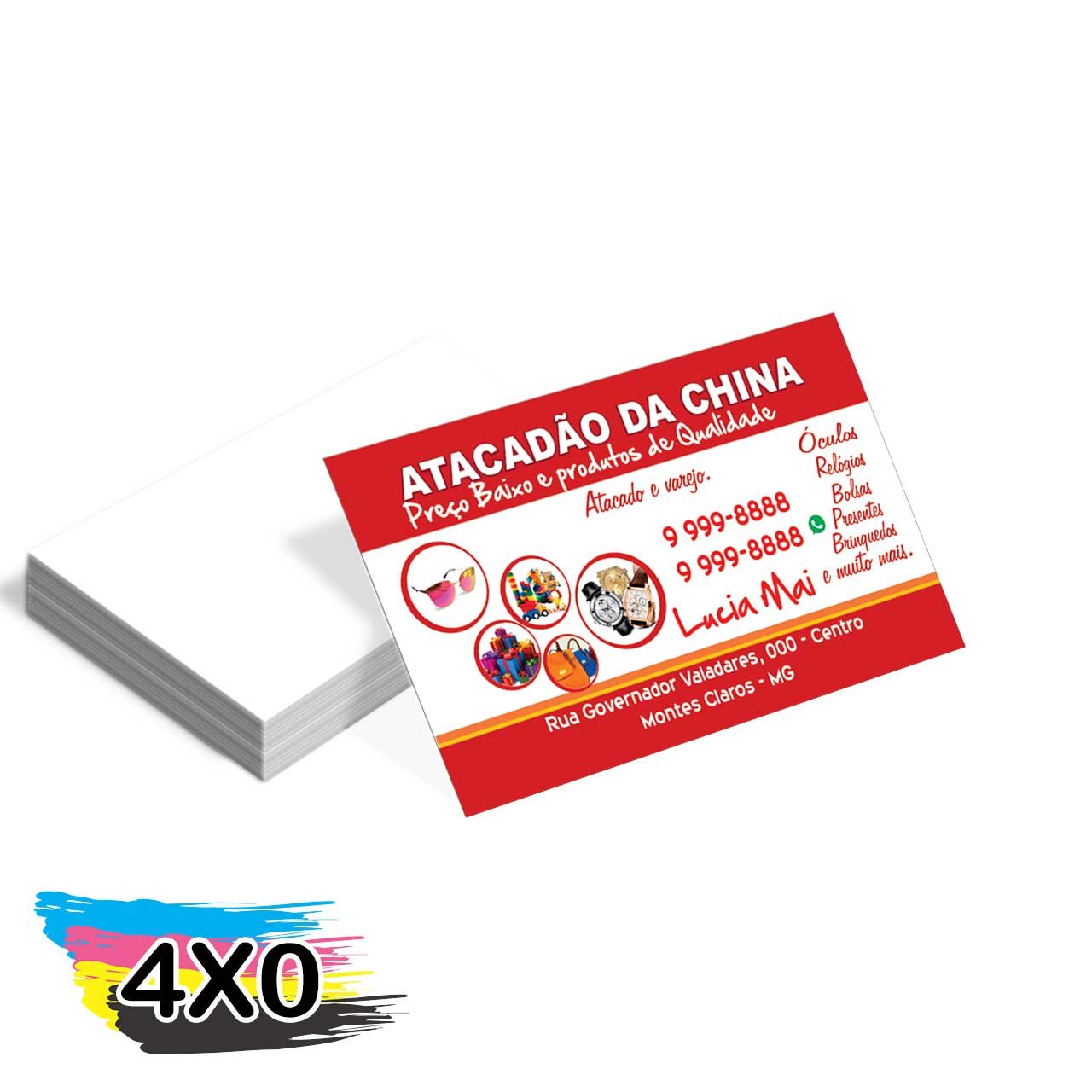 Cartões de Visitas Couchê 300g sem Laminaçao e sem Verniz