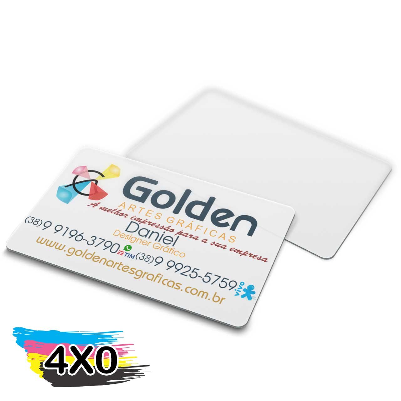 Cartões de Visitas PVC 0.75mm Cristal