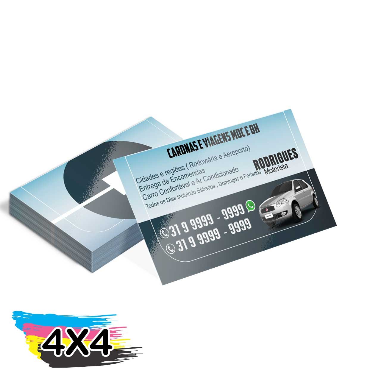 Cartões de Visitas Silver Lux 300g