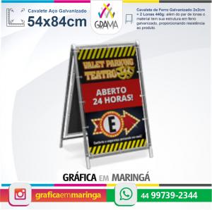 CAVALETE DE AÇO GALVANIZADO 84x54 cm Cavalete de Ferro Galvanizado 2x2cm + 2 Lonas 440g 4x0 Ilhós + Abraçadeira de Nylon