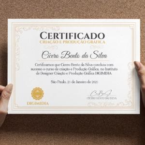 Certificados de cursos e treinamentos