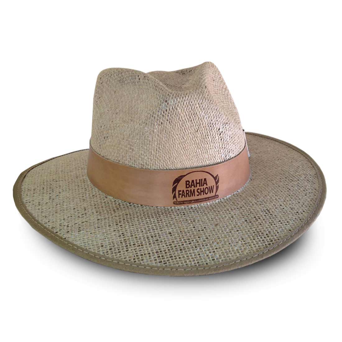 Chapeu de Juta Personalizado + couro personalizado