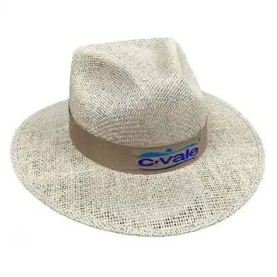 Chapeu de Juta Sem Forro na Aba Bordado