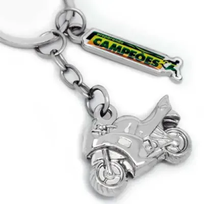 Chaveiro 3d Metalico Com Formato de Moto