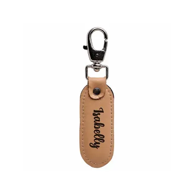 Chaveiro de Couro Personalizado Com Nome