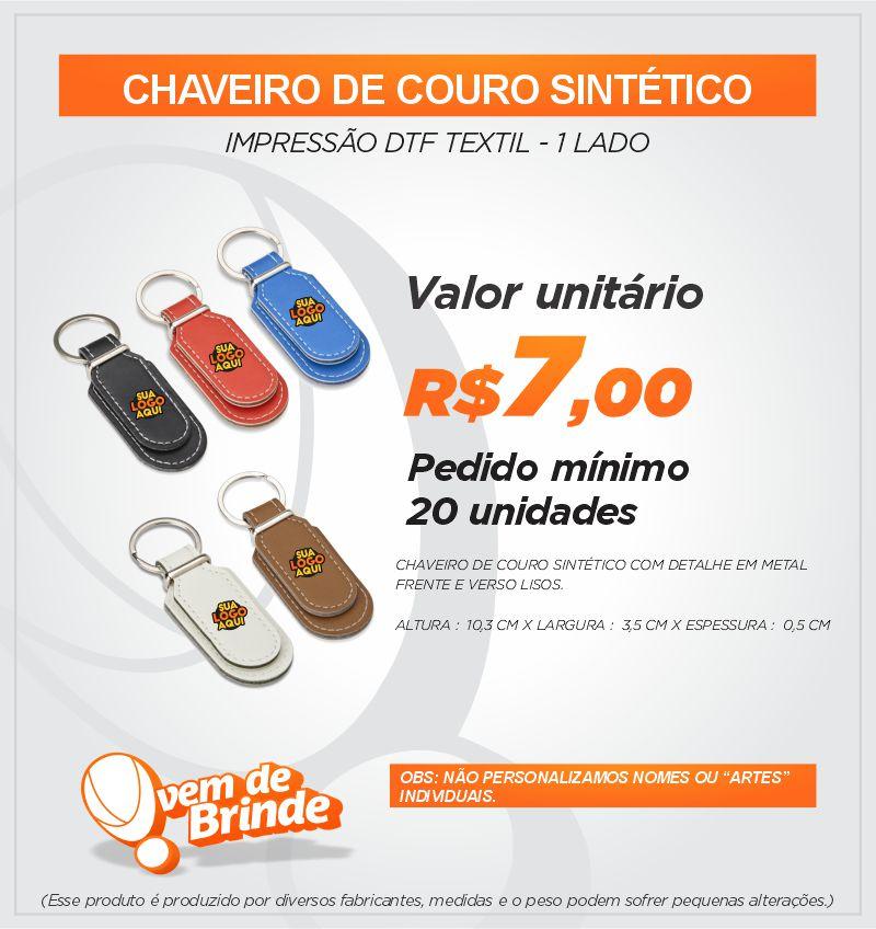 Chaveiro de Couro Sintético