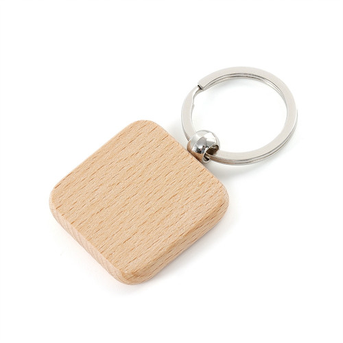 Chaveiro de Madeira Quadrado Personalizado