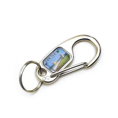 Chaveiro de Metal Anzol Com Mosquetao