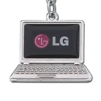 Chaveiro de metal formato computador