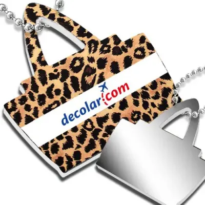 Chaveiro em acrílico ou metal personalizado com formato de bolsa