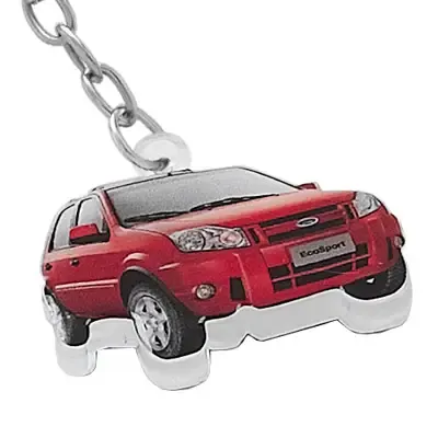 Chaveiro em acrílico ou metal personalizado em formato de carro