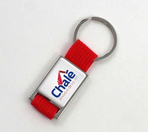 Chaveiro Executivo em Aço Inox Personalizado com Cordão