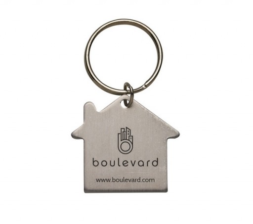 Chaveiro Imobiliário em Metal Fosco Personalizado
